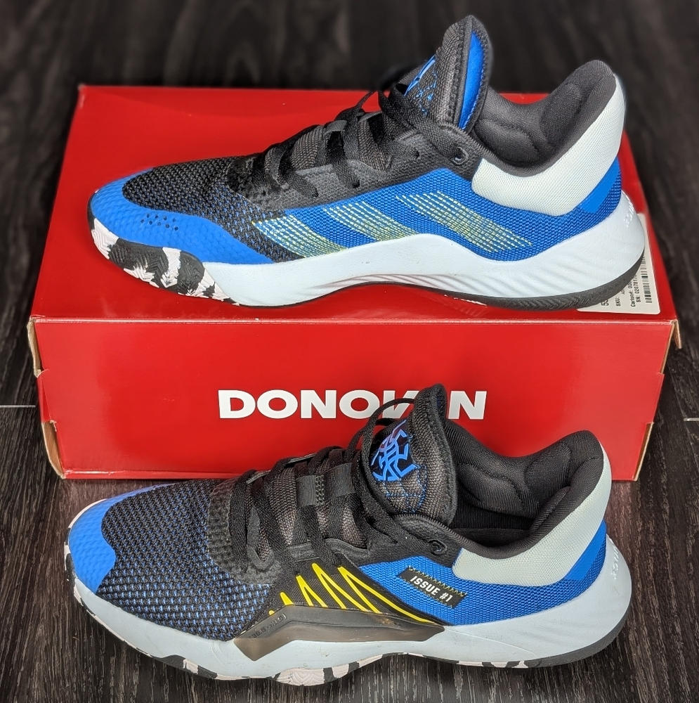 Adidas D.O.N. Issue 1, Size 12.5M, black/royal/sky/gold/white